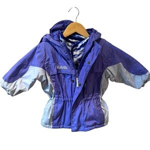 Columbia Winter Jacket Purple White Polar Bear‎ Fleece Size 24 months